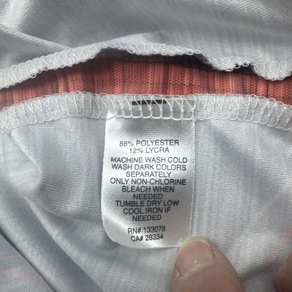 Lucky In Love Women's ORANGE GRAY WHITE Tank Tennis Golf Top Athletic Stretch-S - Picture 6 of 8